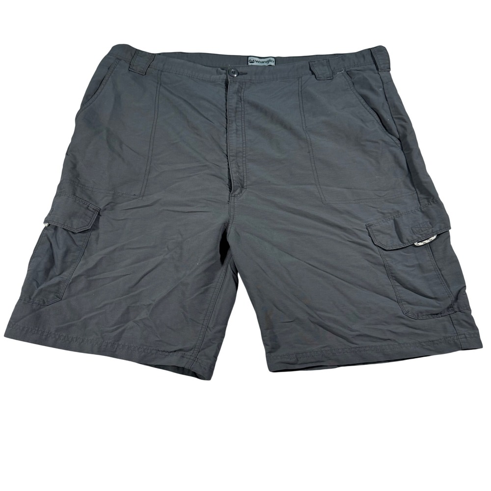 Wrangler Cargo Shorts Mens 32 Dark Gray Outdoor Hiking Utility Quick Dry